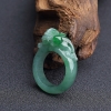 飘花翡翠貔貅戒指-红掌柜