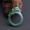 糯冰种飘花翡翠戒指-红掌柜