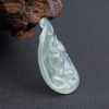 冰种翡翠莲花童子吊坠-红掌柜