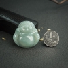 糯种浅绿翡翠吊坠-红掌柜