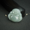 缅甸糯种浅绿翡翠弥勒佛吊坠-红掌柜