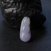 缅甸天然糯种浅紫色翡翠福豆吊坠 - 红掌柜