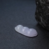 缅甸糯种浅紫色翡翠福豆吊坠 - 红掌柜