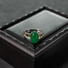 18K金镶钻天然糯种翠色翡翠戒指-红掌柜