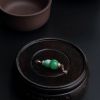 缅甸天然糯种飘绿翡翠葫芦吊坠-红掌柜