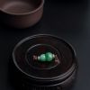 18K金镶天然糯种飘绿翡翠葫芦吊坠-红掌柜
