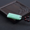 缅甸天然糯种浅绿翡翠吊坠-红掌柜