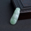 天然糯种浅绿翡翠福豆吊坠 - 红掌柜