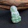 天然糯种浅绿翡翠观音吊坠-红掌柜