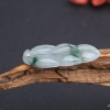 缅甸糯冰种飘花翡翠叶子吊坠 - 红掌柜
