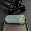 缅甸冰糯种淡绿翡翠龙牌吊坠-红掌柜