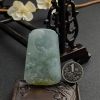 冰糯种淡绿飘黄翡翡翠吊坠-红掌柜