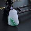 缅甸天然飘绿翡翠观音吊坠-红掌柜