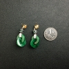 18K金镶钻糯种翡翠耳坠-红掌柜