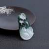 糯种飘花翡翠连年有余吊坠 - 红掌柜