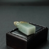 糯种俏色翡翠印章-红掌柜