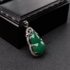 18k镶糯种深绿翡翠葫芦吊坠 - 红掌柜