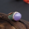 K金镶糯种紫罗兰翡翠戒指-红掌柜