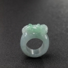 缅甸糯种浅绿翡翠貔貅戒指-红掌柜