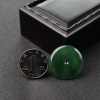 糯种翠色翡翠平安扣戒面-红掌柜