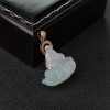 糯冰种浅绿翡翠大日如来吊坠-红掌柜