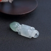 冰糯种飘绿翡翠吊环 - 红掌柜