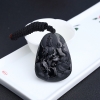 缅甸天然冰糯种墨翠普贤菩萨吊坠 - 红掌柜