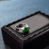18K镶翠色翡翠戒指-红掌柜
