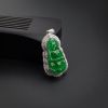 A货天然18K金镶冰种阳绿观音翡翠吊坠 - 红掌柜