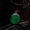 满绿翡翠平安扣吊坠-红掌柜