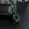 浓绿翡翠平安扣吊坠-红掌柜