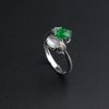 18K镶冰糯种翡翠戒指 - 红掌柜