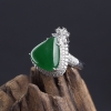 18K金镶钻糯种翠绿翡翠戒指-红掌柜