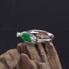 18K金镶钻糯冰种翠绿翡翠戒指-红掌柜