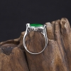 天然糯冰种翠绿翡翠戒指-红掌柜