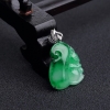 缅甸糯种飘翠翡翠松鼠吊坠-红掌柜