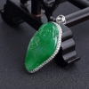 天然糯冰种阳绿翡翠佛吊坠-红掌柜