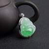 天然糯冰种翠色翡翠佛吊坠-红掌柜