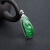天然糯冰种翠色翡翠如意吊坠-红掌柜
