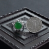18K金镶钻糯冰种翡翠戒指-红掌柜