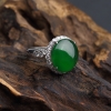 天然糯冰种翠色翡翠戒指-红掌柜