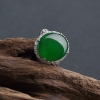 糯冰种翠色翡翠戒指-红掌柜