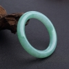 缅甸天然浅绿翡翠圆镯-红掌柜