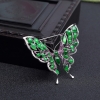 缅甸A货天然冰种阳绿翡翠蝴蝶胸针 - 红掌柜