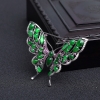 A货天然冰种阳绿翡翠蝴蝶胸针 - 红掌柜