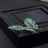 天然冰种阳绿翡翠蝴蝶胸针 - 红掌柜