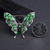翡翠蝴蝶胸针 - 红掌柜