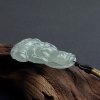 糯冰种浅绿翡翠吊坠-红掌柜
