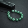天然豆种豆绿翡翠单圈手串-红掌柜