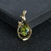 天然18K金镶橄榄石吊坠 - 红掌柜